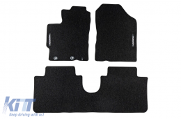 image-19-Textile floor mats from the Horizon series by Frogum suitable for Toyota Yaris 2011-2020 non-Hybrid version, set of 3 pieces, black