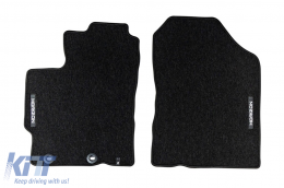 Textile floor mats from the Horizon series by Frogum suitable for Toyota Yaris 2011-2020 non-Hybrid version, set of 3 pieces, black-image-6255392