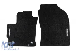 Textile floor mats from the Horizon series by Frogum suitable for Toyota Corolla Hybrid after 2018, set of 4 pieces, black-image-6255413