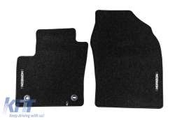 Textile floor mats from the Horizon series by Frogum suitable for Toyota C-hr 2016-2023, set of 4 pieces, black-image-6255420