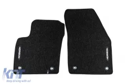 Textile floor mats from the Horizon series by Frogum suitable for Volvo S40, V50 2004-2012, C30 2006-2012, set of 4 pieces, black-image-6255438