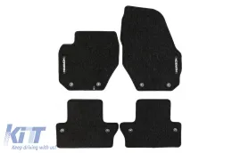 image-26-Textile floor mats from the Horizon series by Frogum suitable for Volvo S60, V60 2010-2018, set of 4 pieces, black