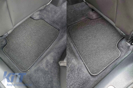 Textile floor mats from the Horizon series by Frogum suitable for Volkswagen Golf Sportsvan 2014-2020, Passat B8 2012-2020, Skoda Octavia after 2019, set of 4 pieces, black-image-6255459