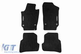 image-30-Textile floor mats from the Horizon series by Frogum suitable for Volkswagen Polo 2001-2009, Fox 2005-2010, Skoda Fabia 1999-2008, Seat Ibiza, Cordoba 2002-2008, set of 4 pieces, black