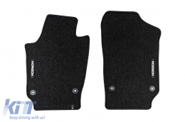 Textile floor mats from the Horizon series by Frogum suitable for Volkswagen Polo 2001-2009, Fox 2005-2010, Skoda Fabia 1999-2008, Seat Ibiza, Cordoba 2002-2008, set of 4 pieces, black-image-6255475