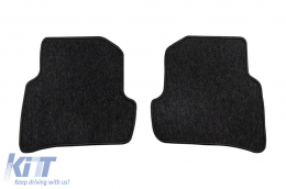 Textile floor mats from the Horizon series by Frogum suitable for Volkswagen Polo 2009-2017, Skoda Fabia 2014-2021, Seat Ibiza 2008-2017, set of 4 pieces, black-image-6255483