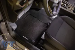 Textile floor mats from the Horizon series by Frogum suitable for Volkswagen Polo 2009-2017, Skoda Fabia 2014-2021, Seat Ibiza 2008-2017, set of 4 pieces, black-image-6255487