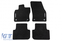 image-1-Textile floor mats from the Horizon series by Frogum suitable for Volkswagen Tiguan 2016-2024, set of 4 pieces, black