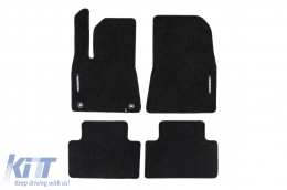 Textile floor mats from the Horizon series by Frogum suitable for Tesla Model 3 after 2017, set of 4 pieces, black - ABFMT6024837