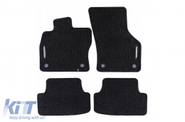 Textile floor mats from the Horizon series by Frogum suitable for Audi A3 8V, A3 Sportback 8V 2013-2020, Volkswagen Golf 7 2012-2019, Golf 8 after 2019, Seat Leon 2012-2020, set of 4 pieces, black - ABFMA6024838