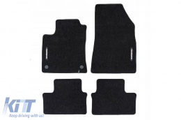 Textile floor mats from the Horizon series by Frogum suitable for Renault Clio E-Tech V, Clio V after 2019, set of 4 pieces, black - ABFMR6024842