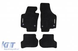 image-9-Textile floor mats from the Horizon series by Frogum suitable for Skoda Yeti 2009-2018, Seat Leon 2005-2012, Seat Toledo 2004-2009, set of 4 pieces, black