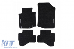 Textile floor mats from the Horizon series by Frogum suitable for Citroen C1 2005-2014, Peugeot 107 hatchback, Toyota Aygo 2005-2010, set of 4 pieces, black - ABFMC6024846