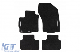 image-13-Textile floor mats from the Horizon series by Frogum suitable for Citroen C4 Aircross 2012-2017, Peugeot 4008 2012-2016, Mitsubishi ASX 2010-2022, set of 4 pieces, black