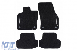 Textile floor mats from the Horizon series by Frogum suitable for Volkswagen T-Roc, Skoda Karoq, Seat Ateca after 2017, set of 4 pieces, black - ABFMS6024851