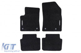 Textile floor mats from the Horizon series by Frogum suitable for Citroen C3 Aircross 2017-2024, set of 4 pieces, black - ABFMC6024855