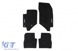 Textile floor mats from the Horizon series by Frogum suitable for Citroen C4 hatchback, C4 X after 2020, set of 4 pieces, black - ABFMC6024856