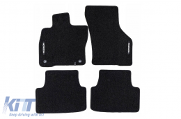 Textile floor mats from the Horizon series by Frogum suitable for Seat Cupra Formentor, Seat Cupra Leon after 2020, set of 4 pieces, black
