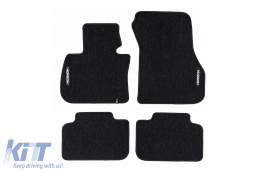 Textile floor mats from the Horizon series by Frogum suitable for BMW 2 series F45, X1 F48 2014-2022, set of 4 pieces, black - ABFMB6024859