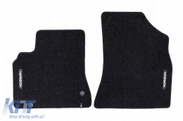 Textile floor mats from the Horizon series by Frogum suitable for Citroën Berlingo II 2008-2018, front, set of 2 pieces, black - ABFMC6024860