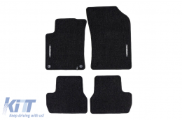 Textile floor mats from the Horizon series by Frogum suitable for Citroen C3 2009-2016, set of 4 pieces, black - ABFMC6024861