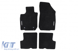 Textile floor mats from the Horizon series by Frogum suitable for Dacia Logan 2008-2014, Logan MCV 2006-2013, set of 4 pieces, black - ABFMD6024863