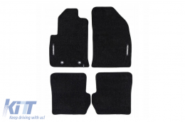 Textile floor mats from the Horizon series by Frogum suitable for Ford Fiesta 2005-2008, Fusion 2005-2012, set of 4 pieces, black - ABFMF6024866