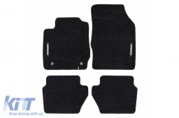 Textile floor mats from the Horizon series by Frogum suitable for Ford Fiesta 2017-2023, set of 4 pieces, black - ABFMF6024867