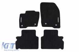 Textile floor mats from the Horizon series by Frogum suitable for Ford Galaxy, S-MAX 2006-2014, set of 4 pieces, black - ABFMF6024869