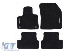 Textile floor mats from the Horizon series by Frogum suitable for Peugeot 3008 2016-2024 not suitable for the Hybrid version, set of 4 pieces, black - ABFMP6024876