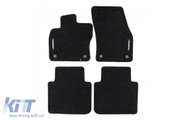 Textile floor mats from the Horizon series by Frogum suitable for Skoda Kodiaq 2016-2024, Seat Tarraco 2018-2024, set of 4 pieces, black - ABFMS6024882