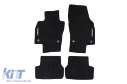 Textile floor mats from the Horizon series by Frogum suitable for Audi A1 GB after 2018, set of 4 pieces, black - ABFMA6024889