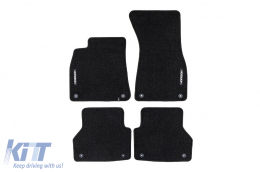 Textile floor mats from the Horizon series by Frogum suitable for Audi A6 C8 after 2018, set of 4 pieces, black - ABFMA6024893
