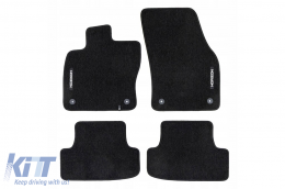 Textile floor mats from the Horizon series by Frogum suitable for Audi Q2 2016-2020, set of 4 pieces, black - ABFMA6024895