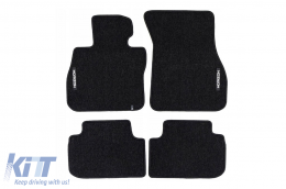 Textile floor mats from the Horizon series by Frogum suitable for BMW 1 series F40 2019-2024, set of 4 pieces, black - ABFMB6024899