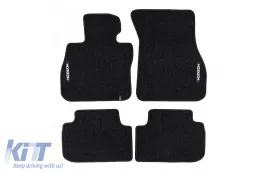 image-0-Textile floor mats from the Horizon series by Frogum suitable for BMW 1 series F40 2019-2024, set of 4 pieces, black