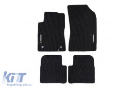 Textile floor mats from the Horizon series by Frogum suitable for Citroen C5 Aircross after 2017, set of 4 pieces, black - ABFMC6024907