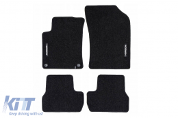 Textile floor mats from the Horizon series by Frogum suitable for Citroen DS3 2014-2016, set of 4 pieces, black - ABFMC6024909