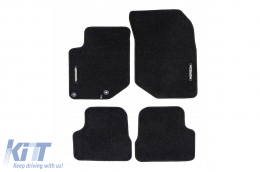 Textile floor mats from the Horizon series by Frogum suitable for Citroen DS3 Crossback after 2018, set of 4 pieces, black - ABFMC6024914