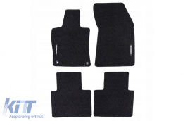 Textile floor mats from the Horizon series by Frogum suitable for Citroen C5 X after 2021, set of 4 pieces, black - ABFMC6024915