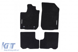 Textile floor mats from the Horizon series by Frogum suitable for Dacia Logan 2014-2020, set of 4 pieces, black - ABFMD6024916