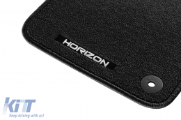 Textile floor mats from the Horizon series by Frogum suitable for Fiat 500E after 2020, set of 4 pieces, black-image-6255848