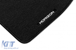 Textile floor mats from the Horizon series by Frogum suitable for Fiat 500E after 2020, set of 4 pieces, black-image-6255851