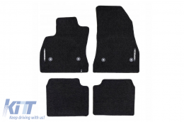 Textile floor mats from the Horizon series by Frogum suitable for Fiat 500L 2012-2022, set of 4 pieces, black - ABFMF6024918