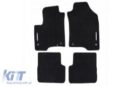 Textile floor mats from the Horizon series by Frogum suitable for Fiat Panda after 2020, set of 4 pieces, black - ABFMF6024920