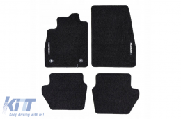 Textile floor mats from the Horizon series by Frogum suitable for Ford Puma after 2019, set of 4 pieces, black - ABFMF6024926