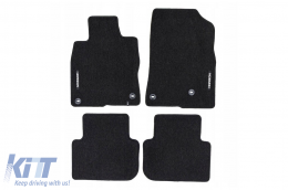 image-27-Textile floor mats from the Horizon series by Frogum suitable for Honda Civic X 2015-2021, set of 4 pieces, black