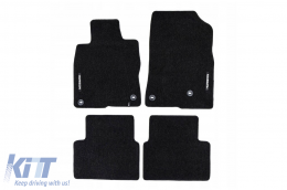 Textile floor mats from the Horizon series by Frogum suitable for Honda Civic XI after 2021, set of 4 pieces, black - ABFMH6024928