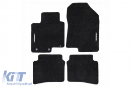 Textile floor mats from the Horizon series by Frogum suitable for Hyundai i20 after 2020, set of 4 pieces, black - ABFMH6024932