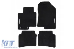 image-0-Textile floor mats from the Horizon series by Frogum suitable for Hyundai i20 after 2020, set of 4 pieces, black